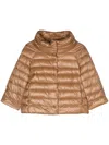 Herno Sofia Ultra-lightweight Down Bolero Jacket In Gold