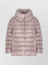 Herno Funnel Neck Puffer Jacket In Pink