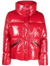 Herno Funnel-neck Puffer Jacket In Rot