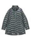 Herno Funnel-neck Quilted Coat In Green