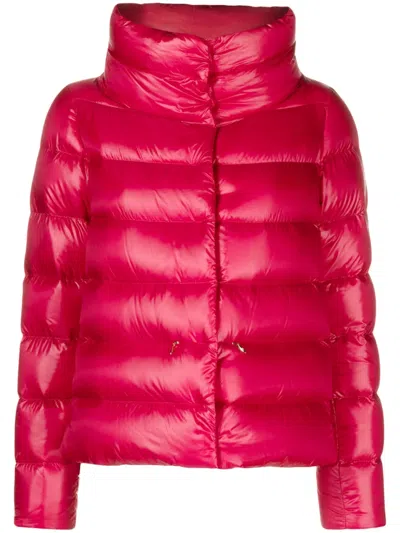Herno Funnel-neck Padded Jacket In Pink