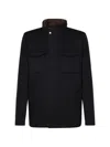 Herno Funnel-neck Flap-pocket Jacket In Multi