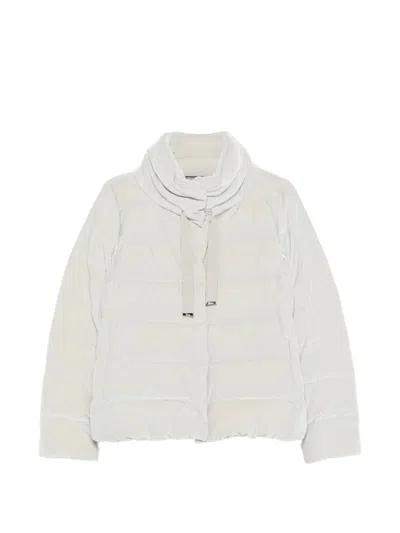 Herno Funnel-neck Puffed Puffer Jacket In White