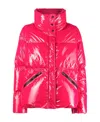 Herno Funnel-neck Puffer Jacket In Red
