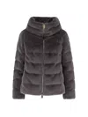 Herno Quilted Faux Fur Down Jacket