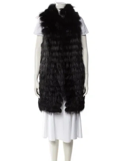 Pre-owned Herno Fur Down Jacket In Black