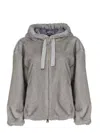 Herno Fur Jacket In Gray