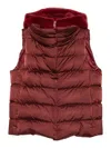 Herno Fur-trim Gilet In Brown