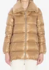 Herno Padded Zip-up Down Jacket In Brown