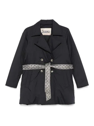 Herno Trench With Ecoagebelt In Blue