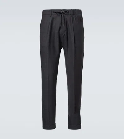 Herno Gabardine Straight Pants In Gray