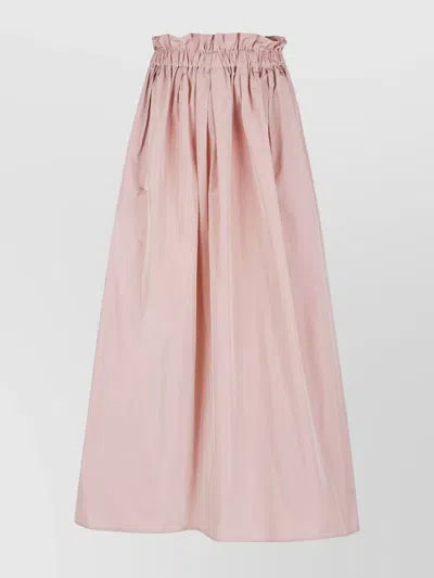 HERNO GATHERED HIGH WAIST MAXI LENGTH SKIRT