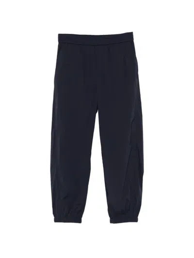 Herno Gathered Trousers In Blue