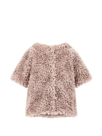 Herno Kids' Georgette Gathered Jacket In Pink