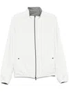 Herno Reversible Nylon And Cotton Jacket With Double Slider Zip Closure In White