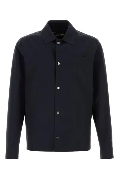 HERNO GIACCA A VENTO IN NYLON STRETCH BLU NAVY UOMO