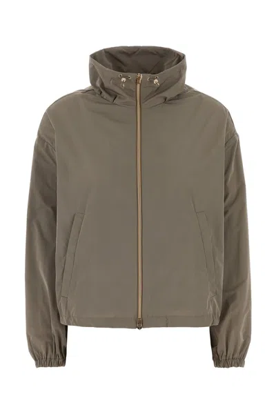 Herno Dove Grey Polyester Windbreaker In Gray