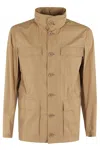 Herno Field Jacket With Adjustable Waist In Cammello