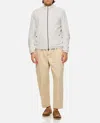Herno Reversible Nylon And Cotton Jacket With Double Slider Zip Closure In White