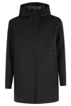 Herno Long Scuba Jacket With Hood And Side Zip Pockets