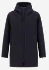Herno Long Parka In 3-layer Scuba In Blue
