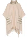 Herno Beige Wool Capes In Neutral
