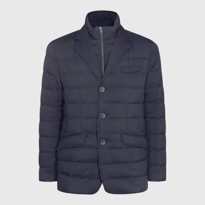 HERNO HERNO DARK BLUE DOWN JACKET