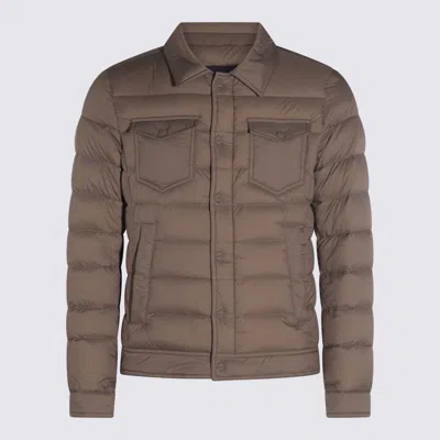 HERNO HERNO LIGHT BEIGE DOWN JACKET
