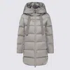 Herno Long Quilted Down Jacket Hood In Gray