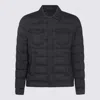 Herno Piumino Denim Jacket In Nylon Trapuntato