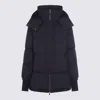 Herno Long Length Quilted Hooded Down Jacket In Blue