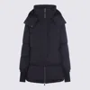 Herno Long Length Quilted Hooded Down Jacket In Blue