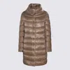Herno Womans Amelia Taupe Colored Nylon Down Jacket