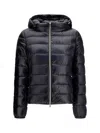 Herno Black Polyamide Full-length Jacket In Blue