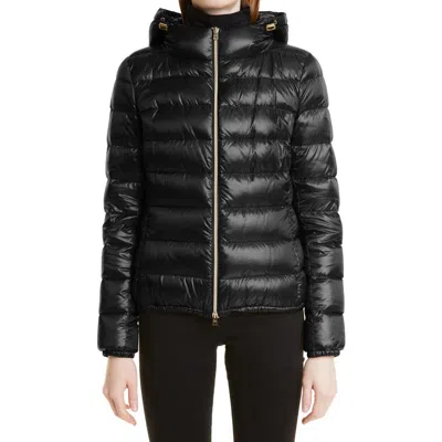 Herno Giada Hooded Down Puffer Jacket In Black