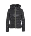 Herno Giada Hooded Quilted Down Jacket In Nero