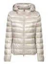 Herno Giada Pearl Grey Down Jacket In Grey