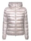 Herno Giada Pearl Grey Down Jacket In Grey