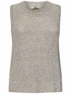 Herno Beige Embroidered-sequin Vest With Glitter Knit Finish In Beige