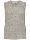 Herno Beige Embroidered-sequin Vest With Glitter Knit Finish In Beige