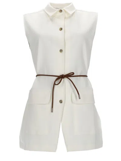 Herno Gilet Con Cintura In White
