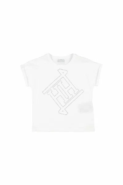 Herno Kids' Girls Short Sleeve Tee In White