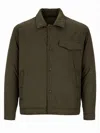 Herno Collared Jacket Long Sleeves Front Pockets In Green
