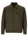Herno Collared Jacket Long Sleeves Front Pockets In Green