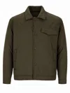 Herno Collared Jacket Long Sleeves Front Pockets In Green