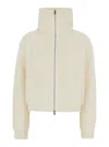 Herno White Cropped Jacket With Funnel Neck In White