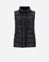 Herno "giulia" Ultralight Puffer Vest With Silky Finish In Black
