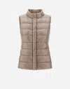 Herno Sleeveless Zipper Down Jacket In Gray