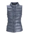 Herno Giulia Quilted Down Vest In Gray