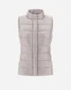 Herno Piumino Gilet Iconico Giulia Hd In Grey Pearl